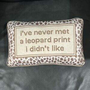 Leopard Print Accent Pillow